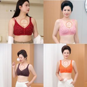 ৪ পিস ফোম ছাড়া সোল্ডার স্ট্র্যাপস কটন বাটন ব্রা