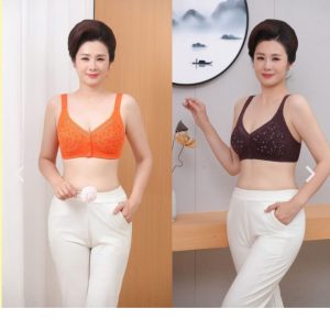 ২ পিস ফোম ছাড়া সোল্ডার স্ট্র্যাপস কটন বাটন ব্রা